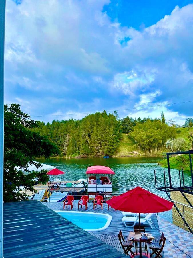 Vila Finca Santa Monica Guatape Privada Lujosa Piscina Jacuzzi Sauna Muelle Represa Jetski Planchon Exteriér fotografie